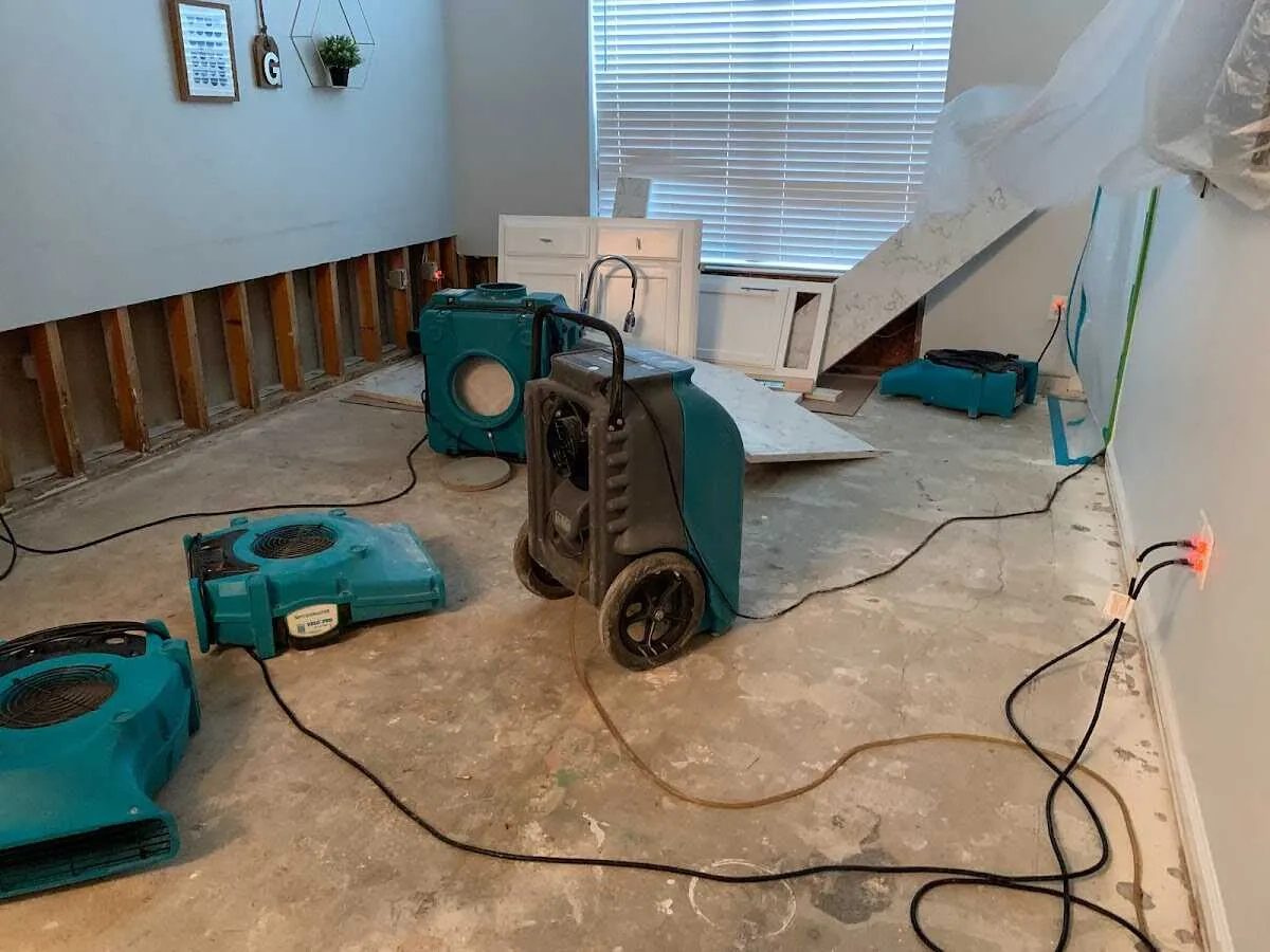 Dehumidifier in flood-cut room for Water Extraction & Removal in West Donegal